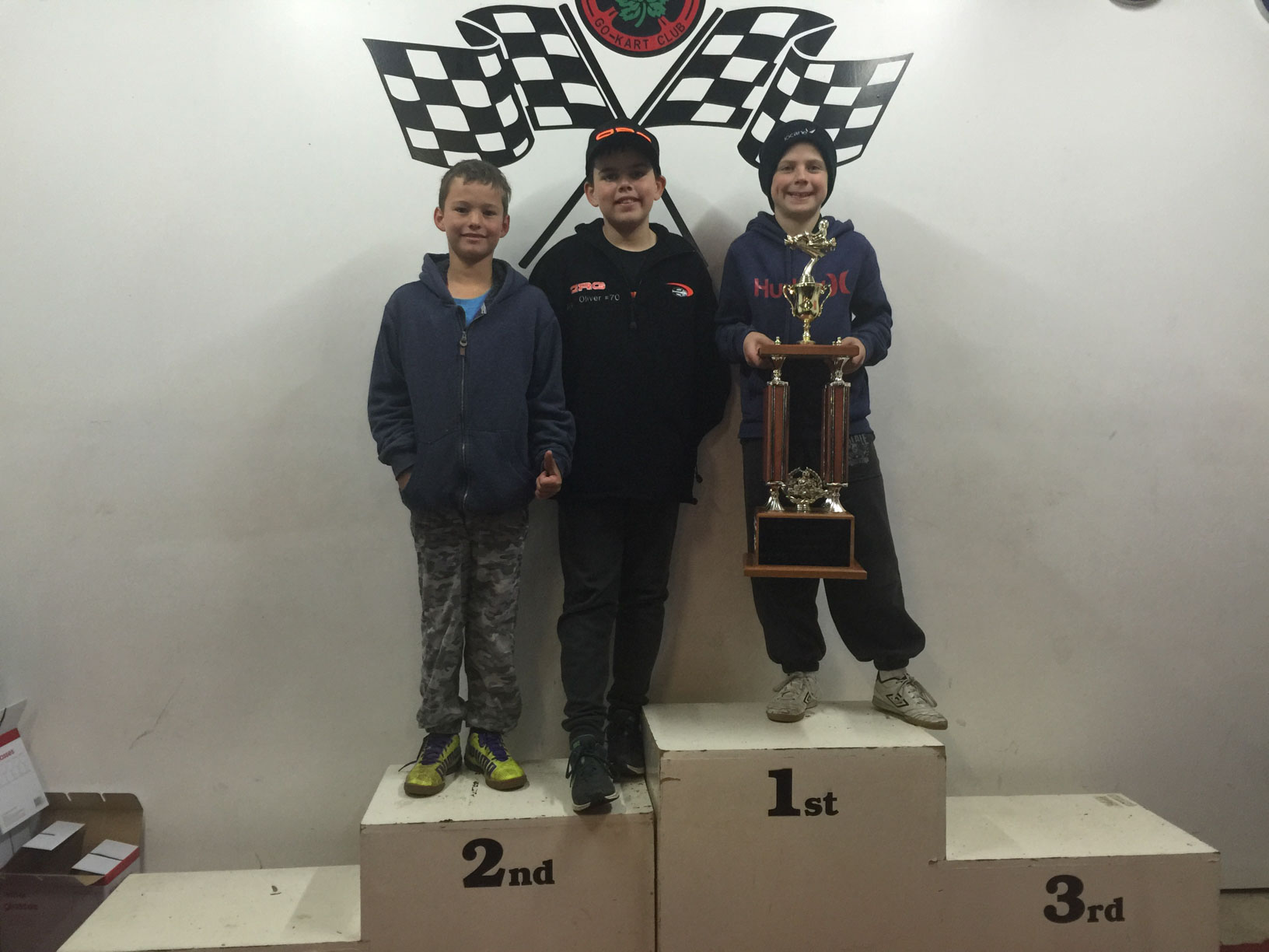The CRG kids on the podium.