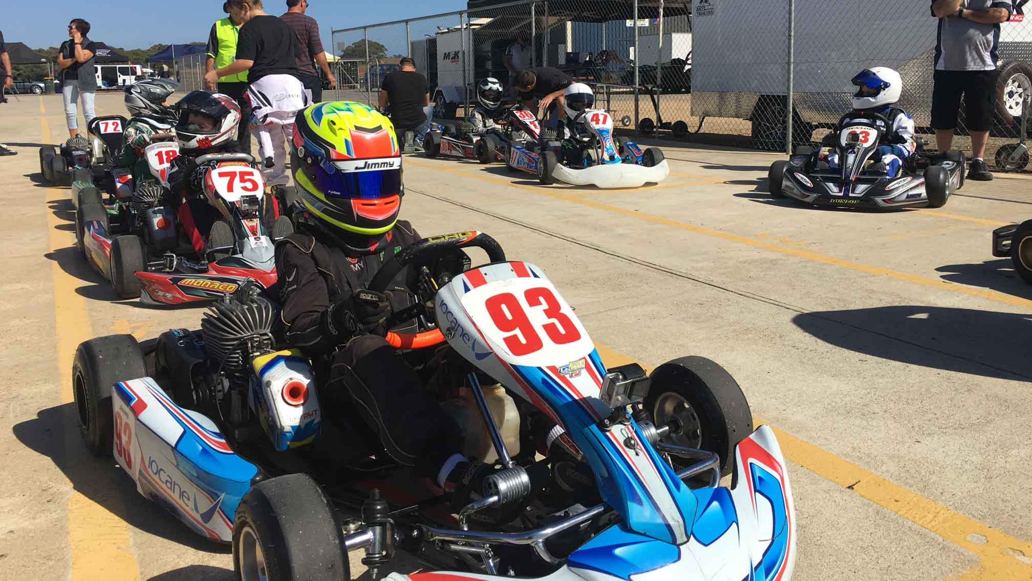 On the front row for the start