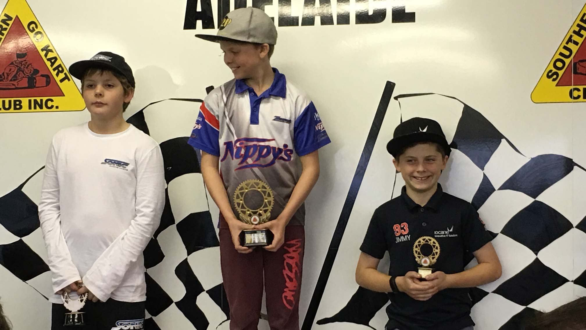 All smiles on the podium
