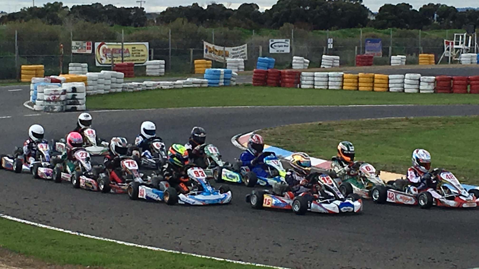 Kids all lined up for the final...