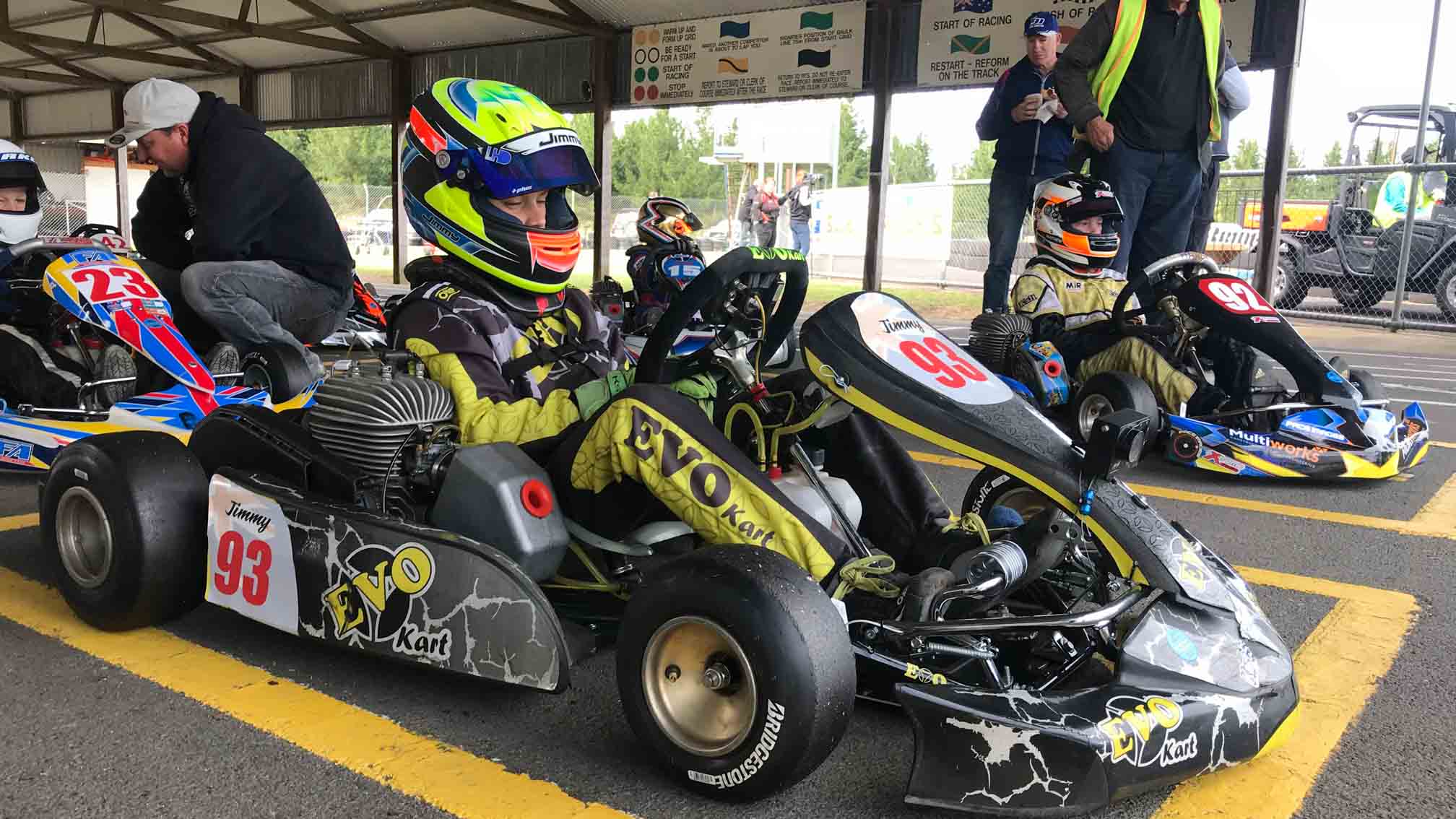 Captain Serious on the grid. He might smile one day...