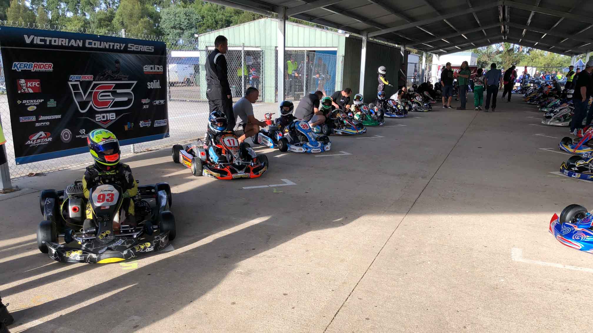 Jim easing back into it - Just a small field of 36 karts.