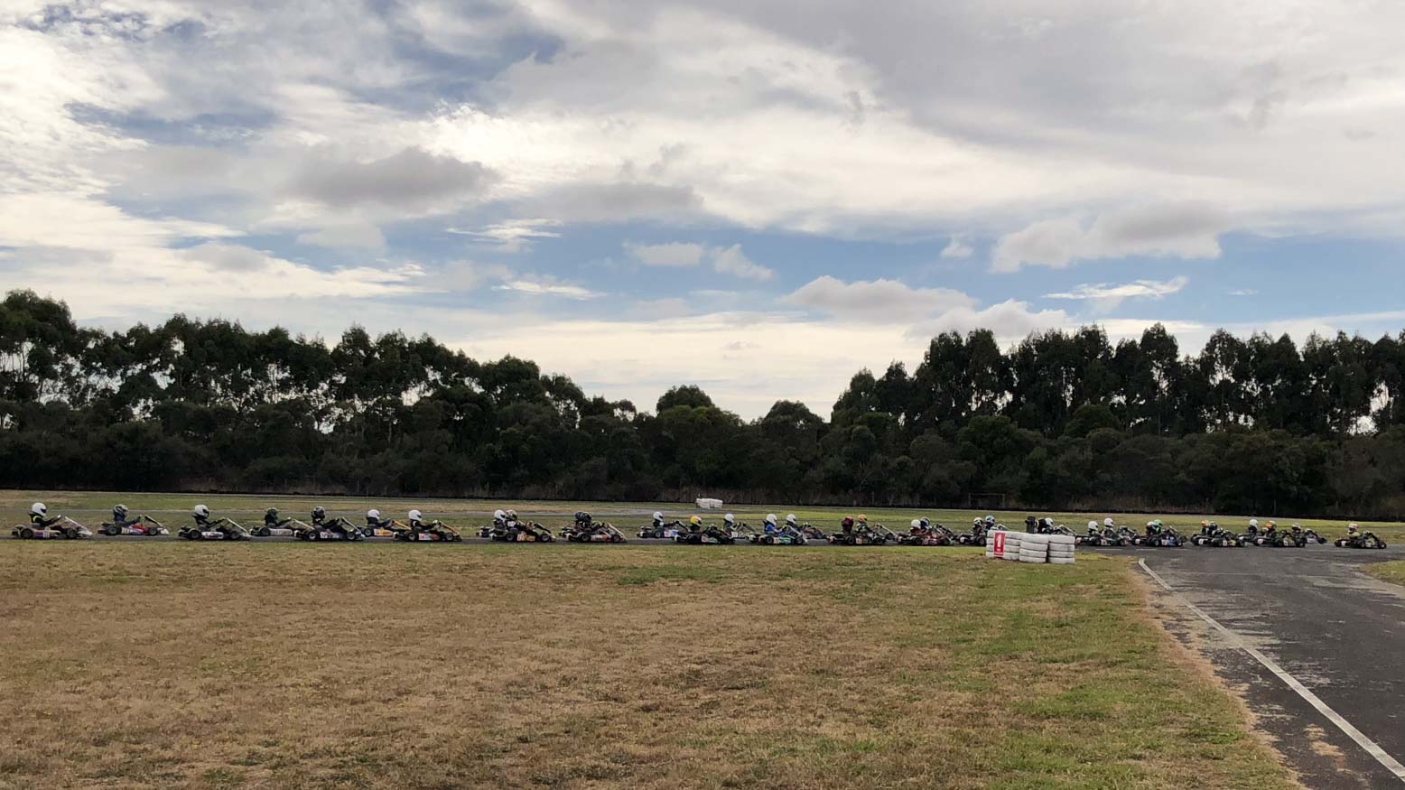 Just ease back into it with a small field of 36 karts...