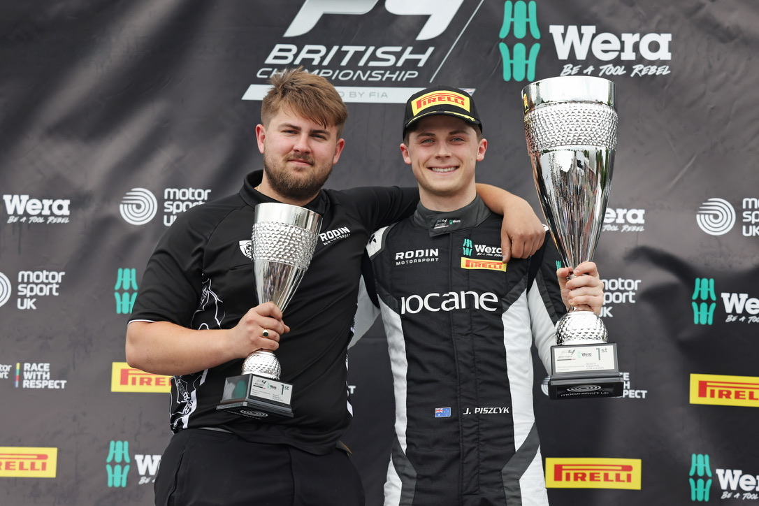 Jimmy Piszcyk racing in British F4 for Rodin Motorsport